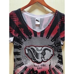 Alabama Crimson Tide Shirt Womens Medium Multi NCAA Football Creative Apparel